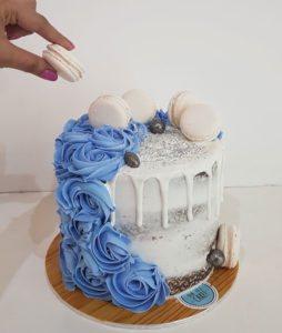 Rose cascade cake