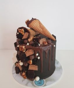 Chocolate cone cascade cake