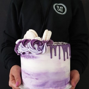 Lavendar watercolour cake