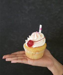 Pink lemonade cupcake