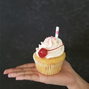 Pink lemonade cupcake