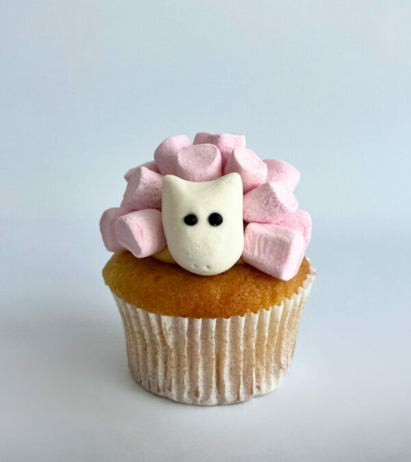 Wool you be mine? cupcake in pink