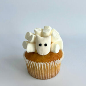 Wool you be mine? cupcake in white