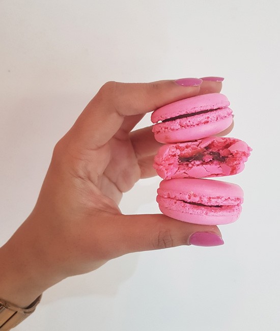 Black cherry macaron