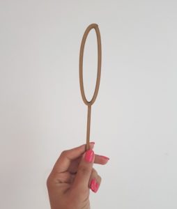 Skinny numeral 0 laser-cut topper
