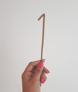Skinny numeral 1 laser-cut topper