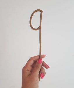 Skinny numeral 9 laser-cut topper