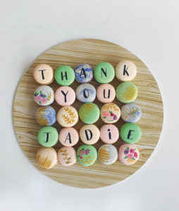 Pastel pretty macaron arrangement