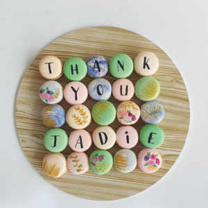 Pastel pretty macaron arrangement