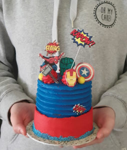 Superheroes cake