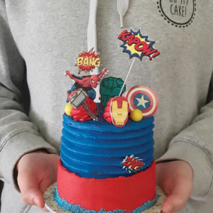 Superheroes cake