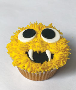 Evil Cookie Monster cupcake