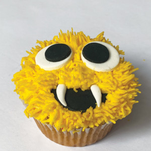 Evil Cookie Monster cupcake