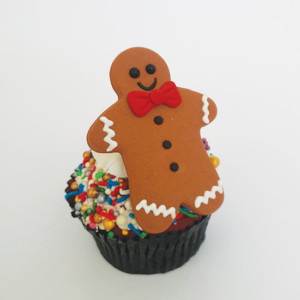 Gingerbread man cupcake