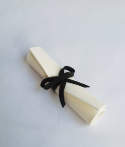 Graduation scroll topper