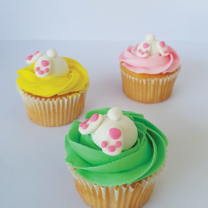 Burrowing bunny cupcake