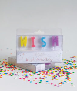 "Wish" pastel candles