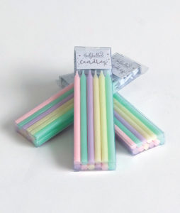 Tall pastel candles