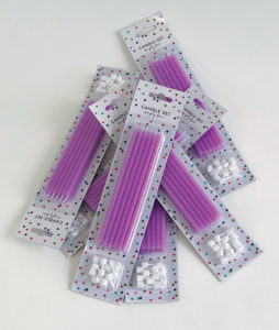 Extra tall purple candles