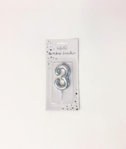 3 silver candle