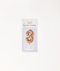 3 gold candle