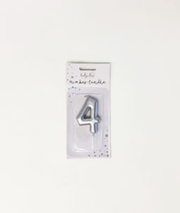 4 silver candle