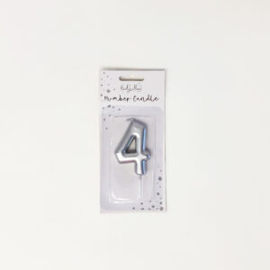 4 silver candle