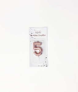5 rose gold candle