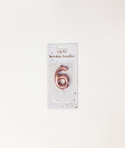 6 rose gold candle