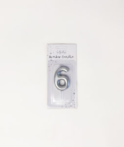6 silver candle