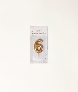 6 gold candle