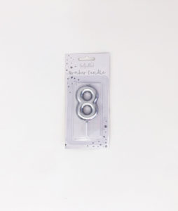 8 silver candle
