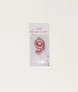 9 rose gold candle