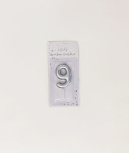 9 silver candle