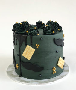 Manly Moustache Cake