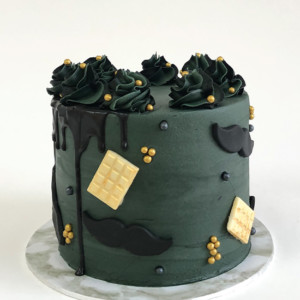 Manly Moustache Cake