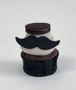 Manly moustache cupcake