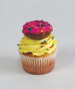 Simpsons-inspired cupcake
