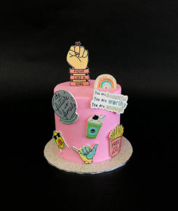Pins & Buttons cake