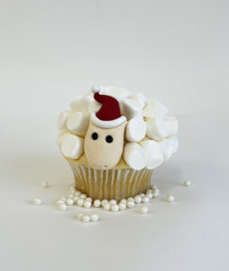 Santa's lamb cupcake