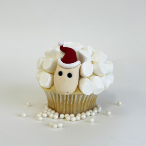 Santa's lamb cupcake