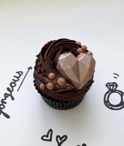 rosey gold cupcake