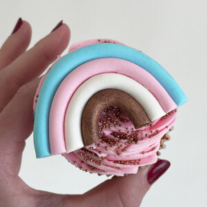 Rosey Rainbow Cupcake