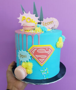 Pastel Supergirl Cake