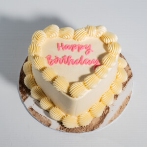 Vintage Heart Cake in Cream scaled | Image | Oh My Cake | Bakery in Fourways South Africa | Cakes | Macarons | Cupcakes