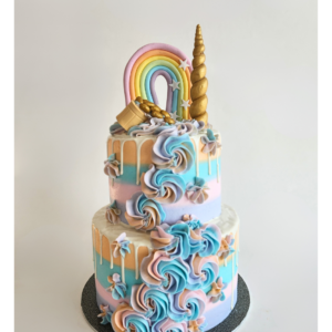 Mystical Unicorn Cake - two-tiered