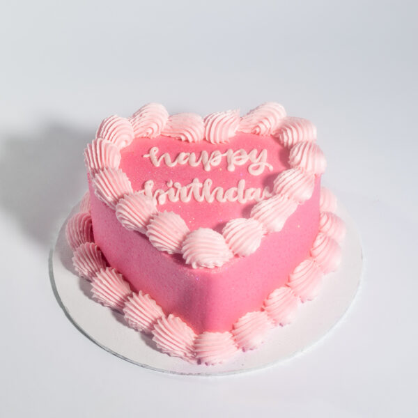 Vintage Heart Cake in Pink