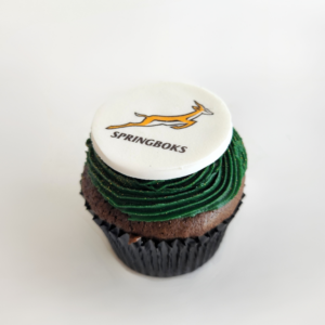 Springbok Rugby Cupcake White | Image | Oh My Cake | Bakery in Fourways South Africa | Cakes | Macarons | Cupcakes