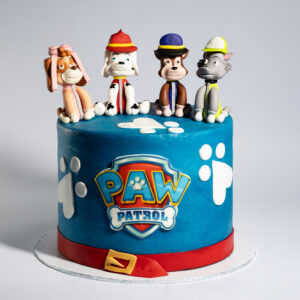 Paw patrol inspired cake in blue primary | Image | Oh My Cake | Bakery in Fourways South Africa | Cakes | Macarons | Cupcakes