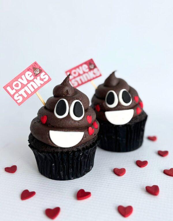 Love stinks cupcake - box of 4